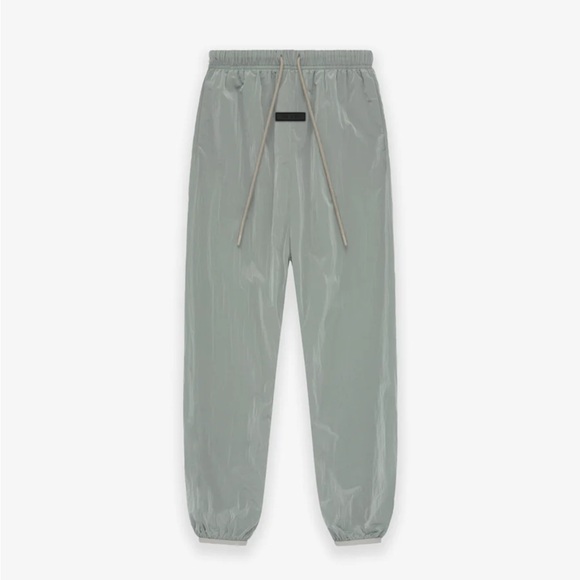 Fear of God Essentials Womens Crinkle Nylon Trackpant in Seal - Picture 2 of 5